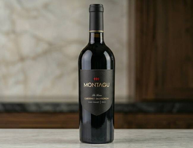 Click to secure one of the final 17 cases of The Baron Cabernet 2023 Montagu 'The Baron' Cabernet Sauvignon Napa Valley bottle shot